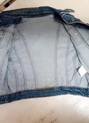 Джинсовый укороченный пиджак2 фото