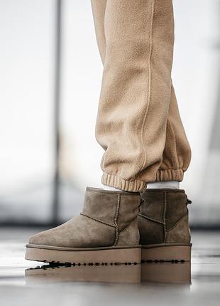 UGG Funkette flatform slipper slides in grey