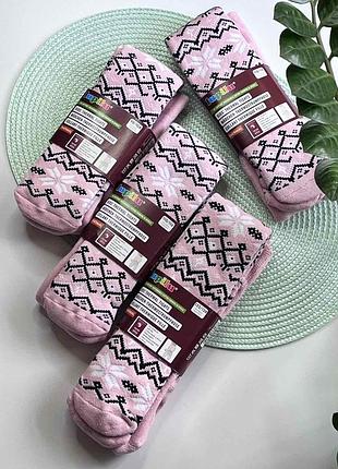 Тёплые махровые колготы lupilu с орнаментом для девочек 2/4 года