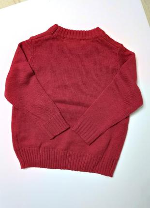 Вязаный новогодний свитер4 фото