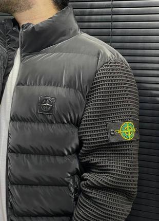 Чоловіча куртка stone island на осінь - зиму / теплі зимові куртки від стон айленд2 фото