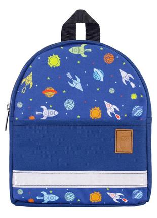 Дитячий рюкзак, що не промокає космос синій