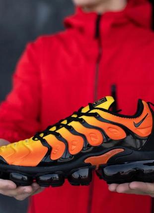 Кроссовки мужские nike air vapormax plus, оранжевые, найк аир вапормакс, кросівки