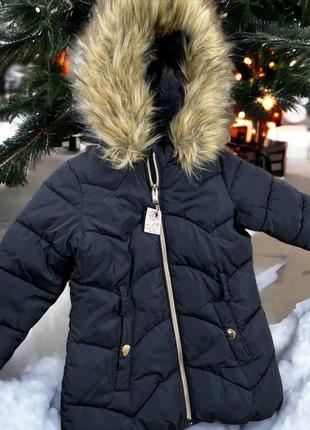 Тепла курточка пуховик для дівчинки