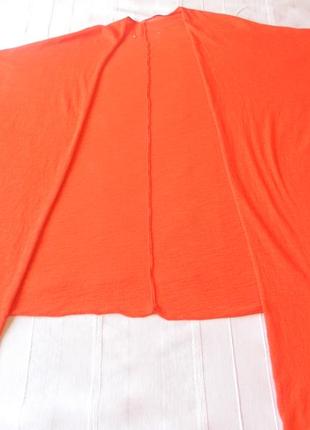Кардиган ало-оранжевый размер батал