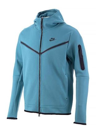 Мужская толстовка nike flc hoodie fz wr бирюзовый 2xl (7dcu4489-381 2xl)