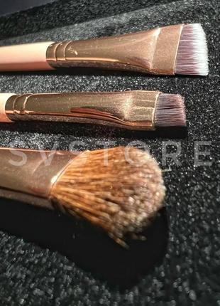 Набор кистей для макияжа с розовой ручкой beili (15 шт)6 фото