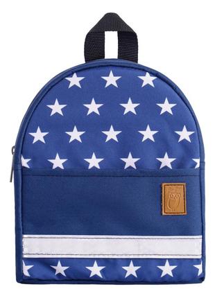 Детский рюкзак непромокаемый  звезды синий