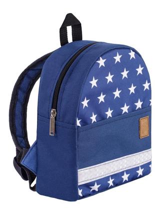 Детский рюкзак непромокаемый  звезды синий2 фото