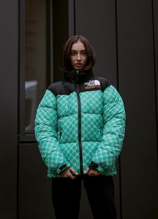 Жіноча куртка пухова XL / 50 gucci | green