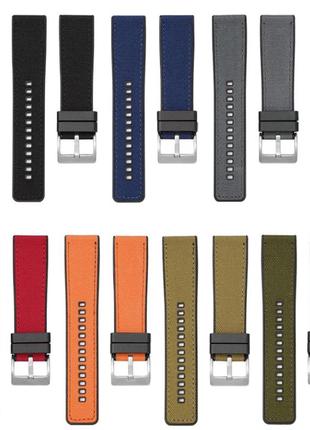 Ремешок каучук + ткань  для huami amazfit stratos / amazfit pace / gtr 47 mm / gtr 2 / 2e / amazfit gtr 32 фото