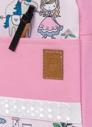 Детский рюкзак непромокаемый  принцессы розовый3 фото