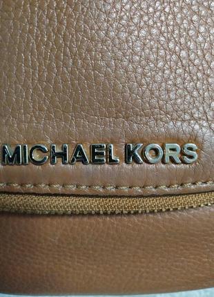 Шкіряна сумка кросбоди michael kors leather crossbody (арт. 02)5 фото