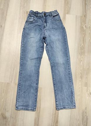 Плотные прямые джинсы с высокой посадкой, джинсы-бананы pompdelux