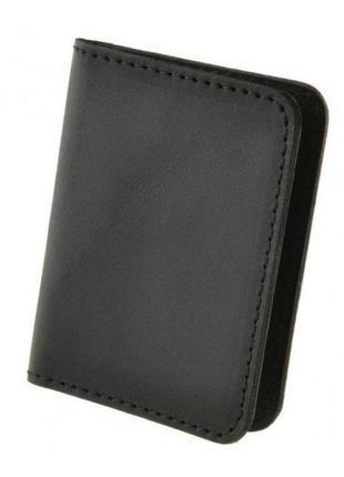 Шкіряна обкладинка для id-паспорта та водійських прав 4.0 чорна6 фото