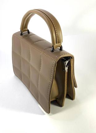 Жіноча сумочка-клатч із ручкою та ремінцем шкіряна5 фото