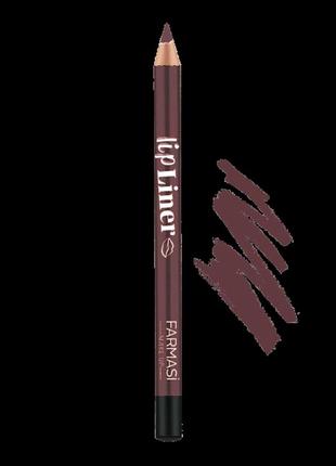 Дерев'яний олівець для губ lip liner 226 темний бордо make up farmasi, 1.14 г