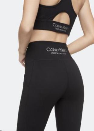 Лосины calvin klein оригинал черные с кармашками xs (подойдут и на s)