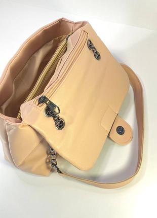 Pinko женская сумка-клатч мягкая с ремешком кожаная7 фото