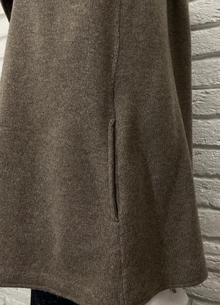 Шерстяная кофта кардиган laura ashley шерсть люкс бренд, бежевая, коричневая,9 фото