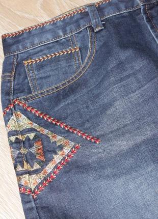 Крутая джинсовая юбка с вышивкой,вещи в наличии💚+скидки, заходите💚4 фото