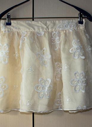 Юбка из органзы с цветами river island