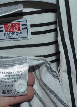 Мужская рубашка rainbow collection c двухуровневым коротким рукавом