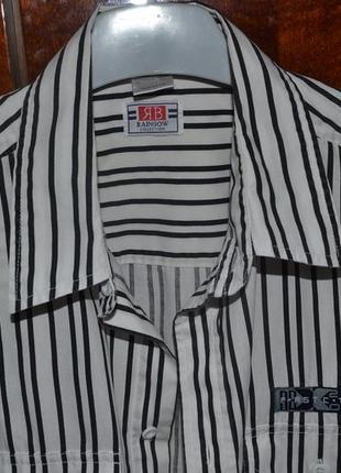 Мужская рубашка rainbow collection c двухуровневым коротким рукавом