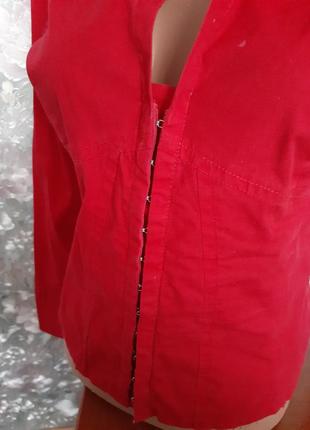 Блуза atmosphere рубашка на крючках красная блузка с рукавом6 фото