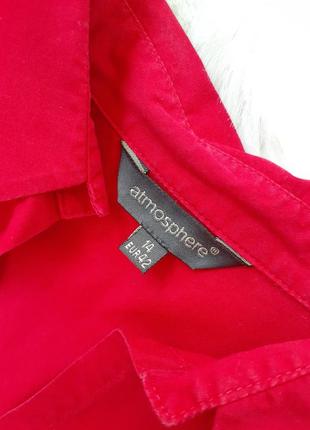 Блуза atmosphere рубашка на крючках красная блузка с рукавом7 фото