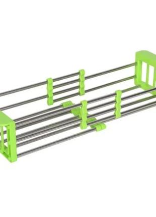 Многофункциональная складная кухонная полка kitchen drain shelf rack от 33см до 48см3 фото