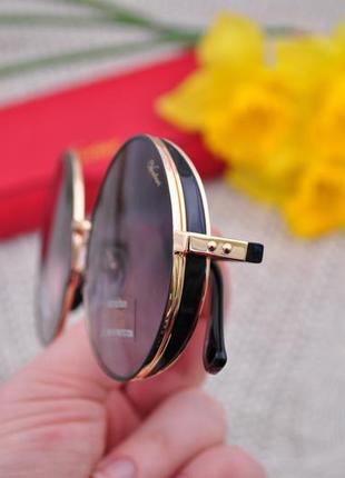 Красивые круглые солнцезащитные очки с боковой шорой gian marco venturi