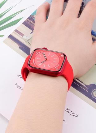 Ремінець hoco iwatch wa15 flexible series 8-character buckle solid color silicone strap (42/44/45 / 49mm)10 фото