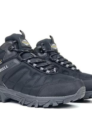 Чоловічі черевики хутро merrell ice cap moc 2 black меррелл ботинки зимние мех