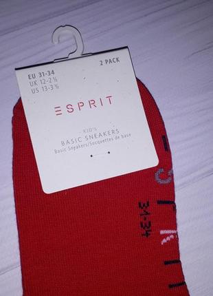 Детские высококачественные хлопковые носки esprit 31-34 комплект 2 пары5 фото