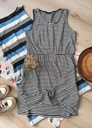 Летнее платье в полоску