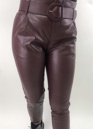 Женские кожаные брюки2 фото