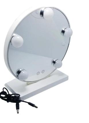 Дзеркало з led-підсвіткою прямокутне косметичне дзеркало led lamp mirror6 фото