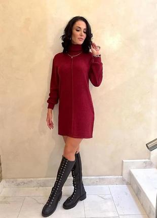 Теплое женское платье casual