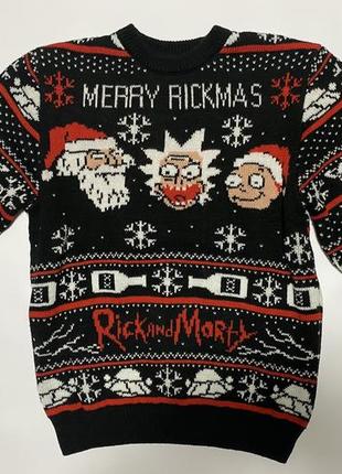 Зимний свитер pull bear rick and morty