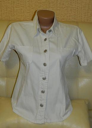 Рубашка женская джинсовая белая р. 42-44 "blue star"