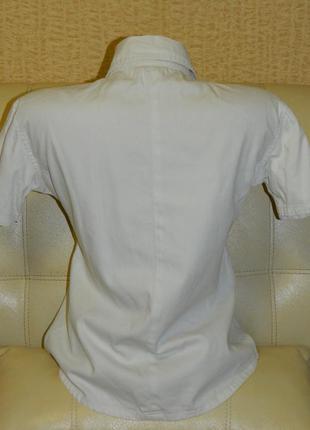 Рубашка женская джинсовая белая р. 42-44 "blue star"3 фото