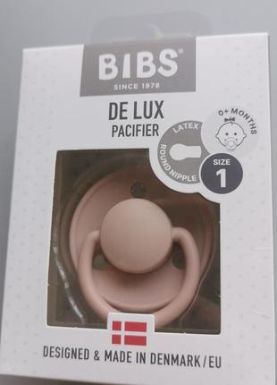 Соска bibs de lux latex 0-6 міс нічна blush glow3 фото