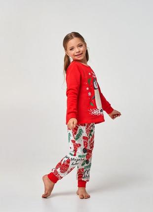 Детская пижама |  с начесом | 100% хлопок | 86 | идеальный новогодний подарок для девочки smil 104533-2s4 фото