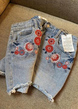 Крутые шорты с вышивкой denim co4 фото