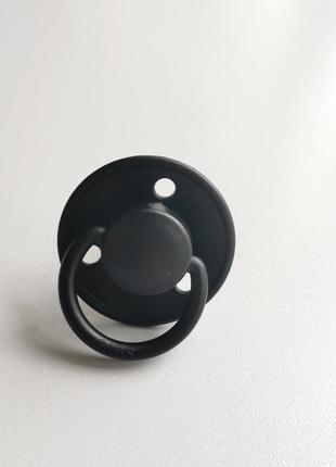 Соска пипка bibs de lux silicone black 0-36 міс силіконова3 фото