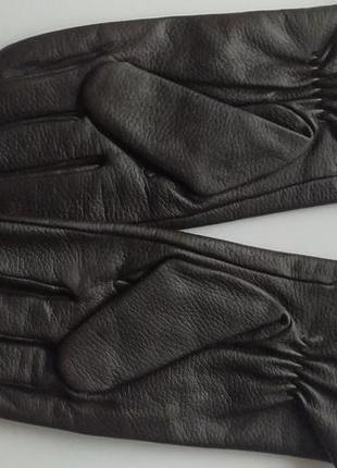 Стильные мужские кожаные варежки 8.5 нитевичка3 фото