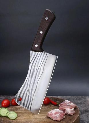 Кованый кухонный нож из нержавеющей стали, нож шеф-повара, молоток, нож для мясника, нож для резки3 фото