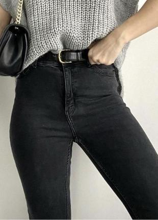Темно-графитовые джинсы скинни m&amp;s1 фото