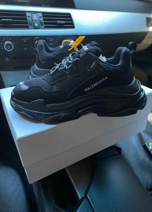 Кросівки balenciaga triple s gray red blue кроссовки